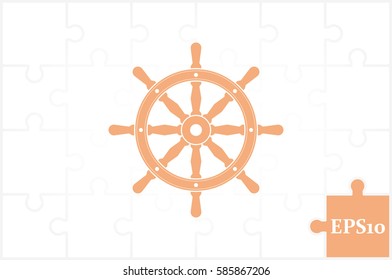 the helm of the ship icon vector illustration eps10.