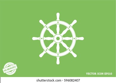 the helm of the ship icon vector illustration eps10.