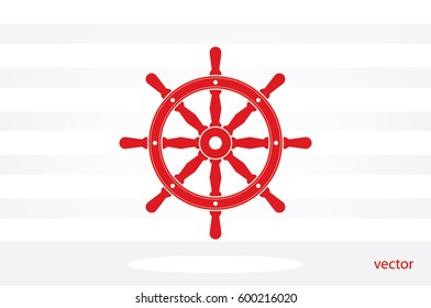 the helm of the ship icon vector illustration eps10.