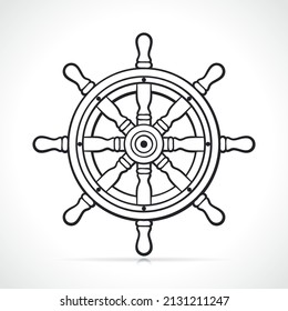 helm or ship steering wheel