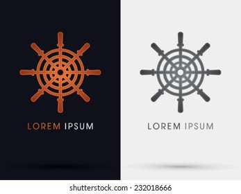 Helm ship symbol logo,vector