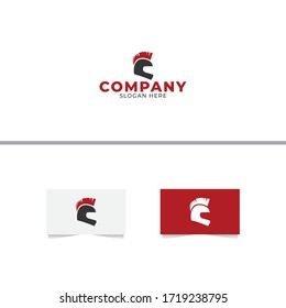 Helm Spartan Logo Design Template