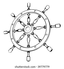 Helm Steering Wheel Vector 02