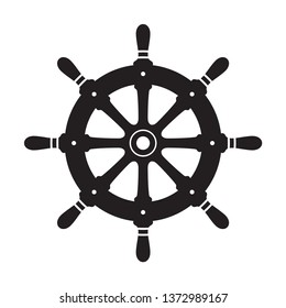 Helm vector Anchor icon boat logo pirate maritime Nautical sea ocean illustration sign