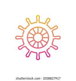 Helm vector gradient icon style illustration. Eps 10 file