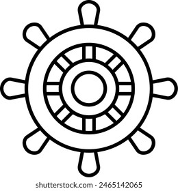 Helm Vector Line Icon Design