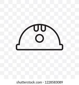 Helm vector linear icon isolated on transparent background, Helm transparency concept can be used for web and mobile