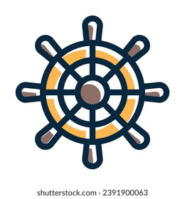 Helm Vector Thick Line Filled Dark Colors Icons For Personal And Commercial Use.

