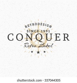 Helm. Vintage Retro Design Elements for Logotype, Insignia, Badge, Label. Business Sign Template. Textured Background