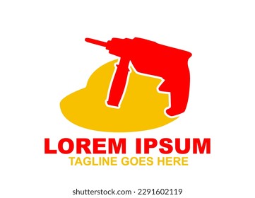 helmed drill Logo. engineer construction Symbol  icon vector Illustration
