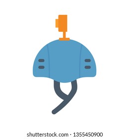 Helmet and action camera icon design.