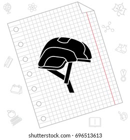 Helmet for airsoft. Helmet icon