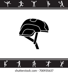 Helmet for airsoft. Helmet icon