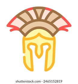 helmet ancient soldier color icon vector. helmet ancient soldier sign. isolated symbol illustration