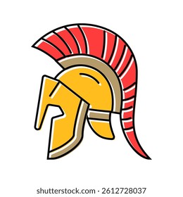 helmet ancient soldier color icon vector. helmet ancient soldier sign. isolated symbol illustration