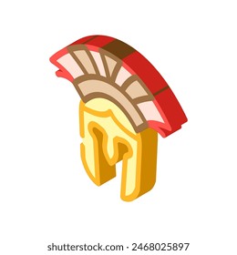 helmet ancient soldier isometric icon vector. helmet ancient soldier sign. isolated symbol illustration