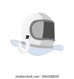 Helmet astronaut vector, astronomy gray color