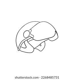 Diseño creativo de línea simple de Helmet aviator