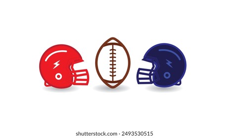 helmet and ball American Football Icons set icon graphic elements , suitable for american football wallpaper, symbol sport, sport icon 