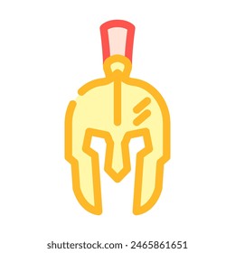 helmet battle spartan roman color icon vector. helmet battle spartan roman sign. isolated symbol illustration
