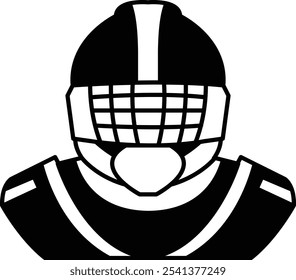 A helmet with a black face mask