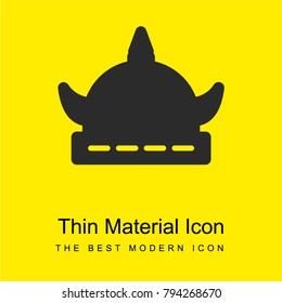 Helmet bright yellow material minimal icon or logo design