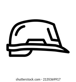 vector de icono de línea accesoria del generador de casco. signo de accesorio de sombrero de constructor de casco. símbolo de contorno aislado ilustración negra