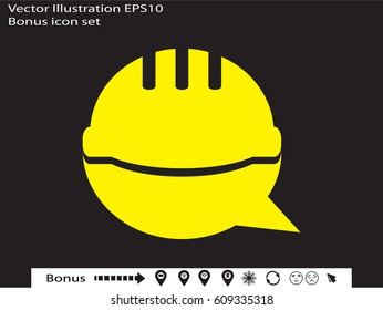 helmet of the builder, icon, vector illustration eps10