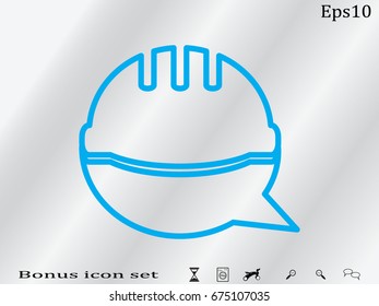 helmet of the builder, icon, vector illustration eps10