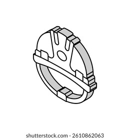 helmet builder isometric icon vector. helmet builder sign. isolated symbol illustration