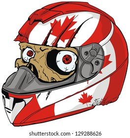 helmet Canada and skull