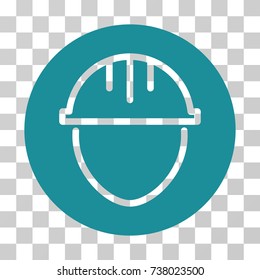 Helmet Circle icon. Vector illustration style is flat iconic symbol, soft blue color, transparent background. Designed for web and software interfaces.