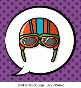 helmet color doodle, speech bubble