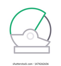 helmet colour line vector icon