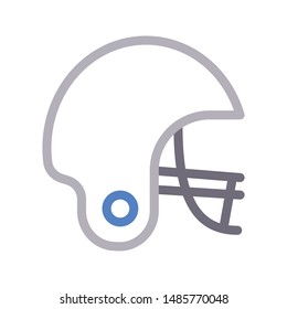 helmet colour line vector icon