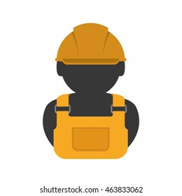 helmet constructer worker industry icon. Isolated and flat illustration. Vector graphic