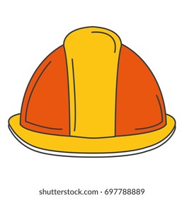 helmet construction isolated icon