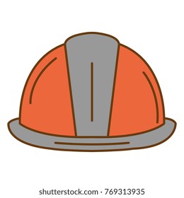 helmet construction isolated icon