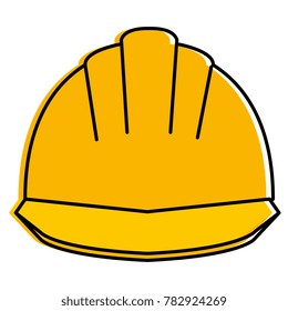 helmet construction isolated icon