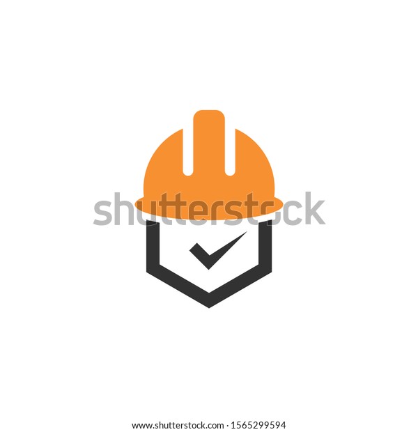 Helmet Construction Logo Design Template Stock Vector (Royalty Free