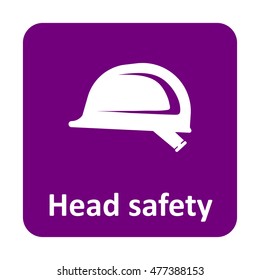 Helmet for construction safety worker vector icon for web and print