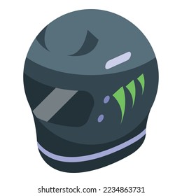 Helmet cover icon isometric vector. Bike equipment. Moto rider