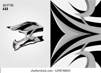 Helmet decal wrap designs vector . Livery helmet motorcycle . Sport helmet , livery, designs helmet.