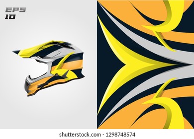 Helmet decal wrap designs vector . Livery helmet motorcycle . Sport helmet , livery, designs helmet.