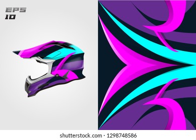 Helmet decal wrap designs vector . Livery helmet motorcycle . Sport helmet , livery, designs helmet.