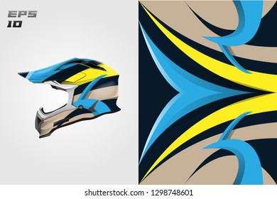 Helmet decal wrap designs vector . Livery helmet motorcycle . Sport helmet , livery, designs helmet.