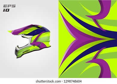 Helmet decal wrap designs vector . Livery helmet motorcycle . Sport helmet , livery, designs helmet.