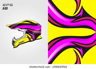 Helmet decal wrap designs vector . Livery helmet motorcycle . Sport helmet , livery, designs helmet.