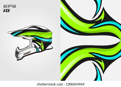 Helmet decal wrap designs vector . Livery helmet motorcycle . Sport helmet , livery, designs helmet.