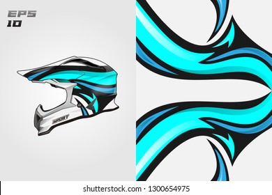 Helmet decal wrap designs vector . Livery helmet motorcycle . Sport helmet , livery, designs helmet.
